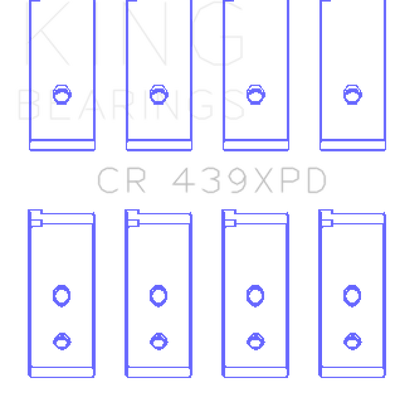 King Engine Bearings Honda B-Series Dowel Performance Rod Bearing Set - Size STD
