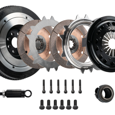 DKM Clutch 00-06 BMW M3 184mm Ceramic Twin Disc MR Clutch Kit w/Flywheel (650 ft/lbs Torque)