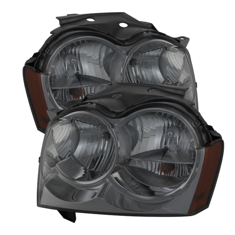xTune Jeep Grand Cherokee 05-07 Crystal Headlights Smoke HD-JH-JGC05-AM-SM