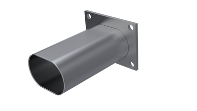 QTP 3in Weld-On QTEC Low Profile Conncetion Oval Tube Kit