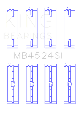 King Nissan VR38DETT / VQ35HR / VQ37HR (Size +0.50mm) Crankshaft Main Bearing Set (Set of 4)