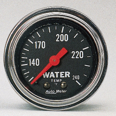 AutoMeter Gauge Water Temp 2-1/16in. 120-240 Deg. F Mechanical Traditional Chrome