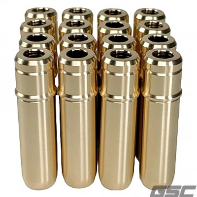 GSC P-D Ford 5.0L Coyote Gen 1/Gen 2 (STD) Intake/Exhaust Valve Guide w/Stopper - Set of 16