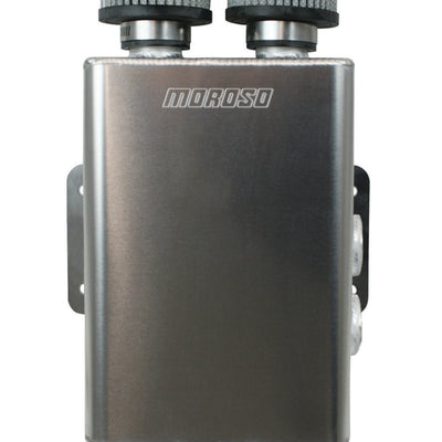 Moroso Breather Tank/Catch Can -16An Female Inlet - Right Side - Two Breathers - Aluminum