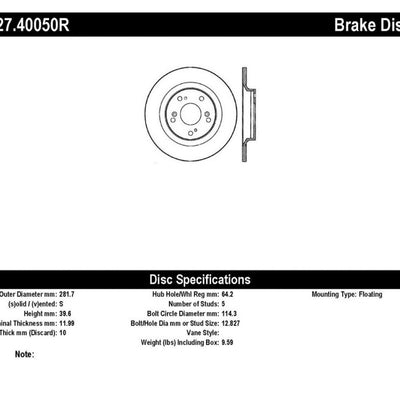StopTech 00-09 S2000 Slotted & Drilled Right Rear Rotor