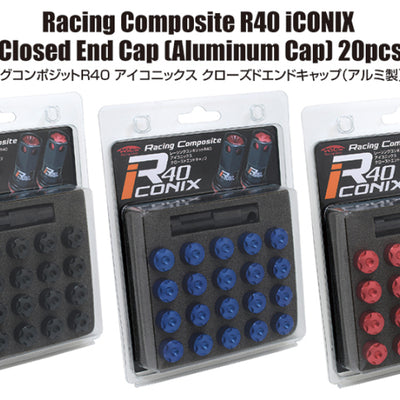 Project Kics 14x1.50 R40 Iconix Aluminum Cap Set - Blue (20 Pcs)