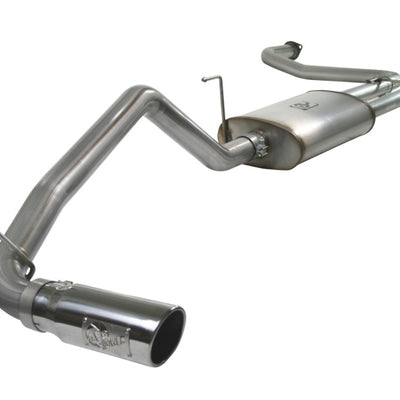 aFe MACHForce XP Exhaust Cat-Back 2.5/3in SS-409 w/ Polished Tip 04-12 Nissan Titan V8 5.6L
