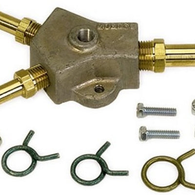 Moroso Universal Fuel Block Kit - 1/2in Hose Inlet w/Two 1/2in Hose Outlets