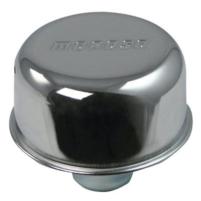 Moroso Valve Cover Breather - Street Cars w/PCV Setup - One Piece Push-In Type - Chrome Plated
