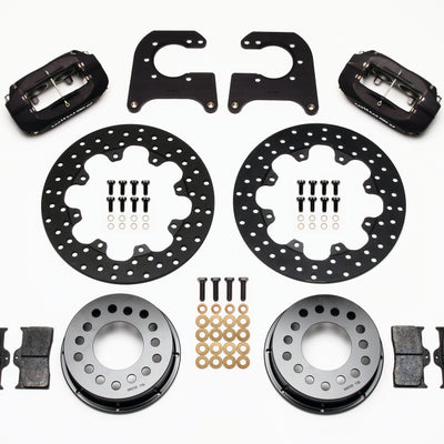 Wilwood Forged Dynalite Rear Drag Kit Drilled Rotor Chevy 12 Bolt-Spec 3.15in Bearing