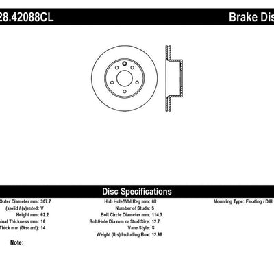 StopTech 08-09 Infiniti EX35 / 05-08 G35 / 09 G37 / 06-09 M35/M45 Cryo Drilled Left Rear Rotor