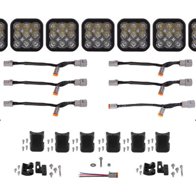 Diode Dynamics SS5 Pro Universal CrossLink 7-Pod Lightbar - White Driving