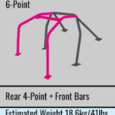 Cusco D1 Chromoly 2-Pssgr 6-PT DASH-THRU Roll Cage Subaru GRB STi 08-14 (S/O/No Cancel) CUSCO BLUE