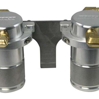 Moroso 08-14 Subaru STi (w/Front Mount Intercooler) Air/Oil Separator Catch Can - Billet Aluminum