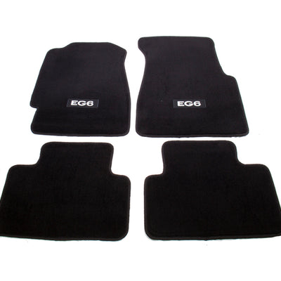 NRG Floor Mats - 92-95 Honda Civic 2DR (EG6 Logo) - 4pc.