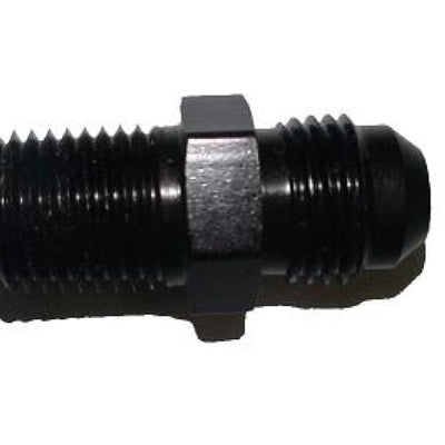 ATP Black Anodized Adaptor Male/Male Straight -6 Male Flare to 1/4in NPT Male