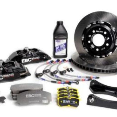 EBC Racing 12-19 BMW 3-Series (F30/F31/F34) Black Apollo-4 Calipers 355mm Rotors Front Big Brake Kit