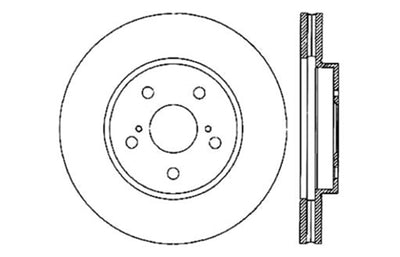 StopTech 04 Lexus RX330 SportStop Slotted & Drilled Left Rear Rotor