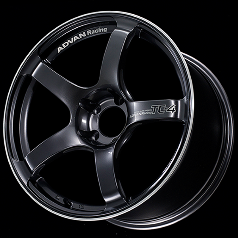 Advan TC4 18x8.5 +51 5x114.3 Racing Gun Metallic and Ring Wheel