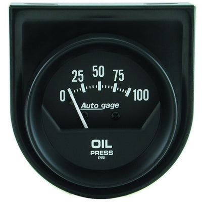 Autometer Auto Gauge 2in 100 psi Mechanical Short Sweep Black Oil Pressure Gauge