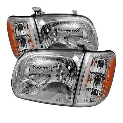 xTune Toyota Tundra Double Cab 05-06 OEM Style Headlights & Corner Lights Chrome HD-JH-TTUN05-AM-C