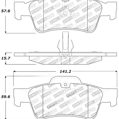 StopTech Street Touring Mercedes Benz Rear Brake Pads