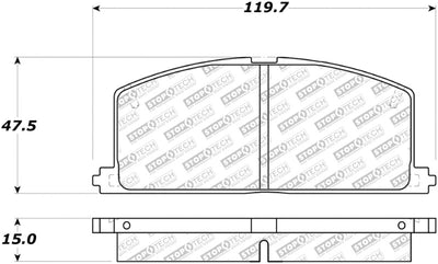 StopTech 83-86 Toyota Camry / 86-91 Celica / 84-92 Corolla Street Select Brake Pads - Front