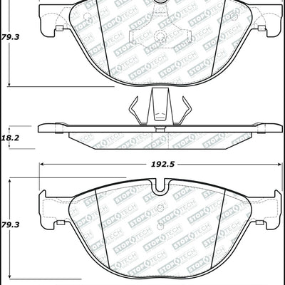 StopTech 11-13 BMW 535i Street Select Front Brake Pads