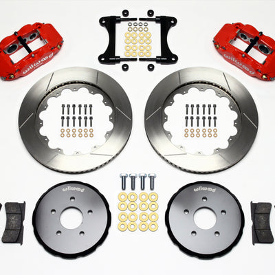 Wilwood Narrow Superlite 6R Front Hat Kit 14.00in Red Nissan 370Z/Fiti G37