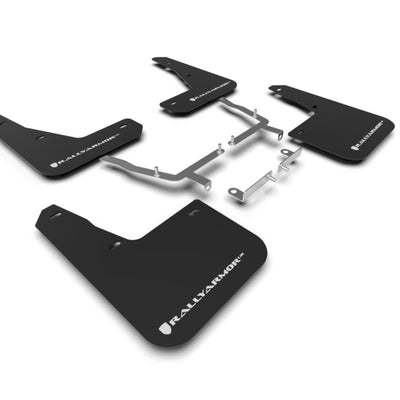 Rally Armor 19-25 Ford Focus ST MK4 Black UR Mud Flap w/White Logo