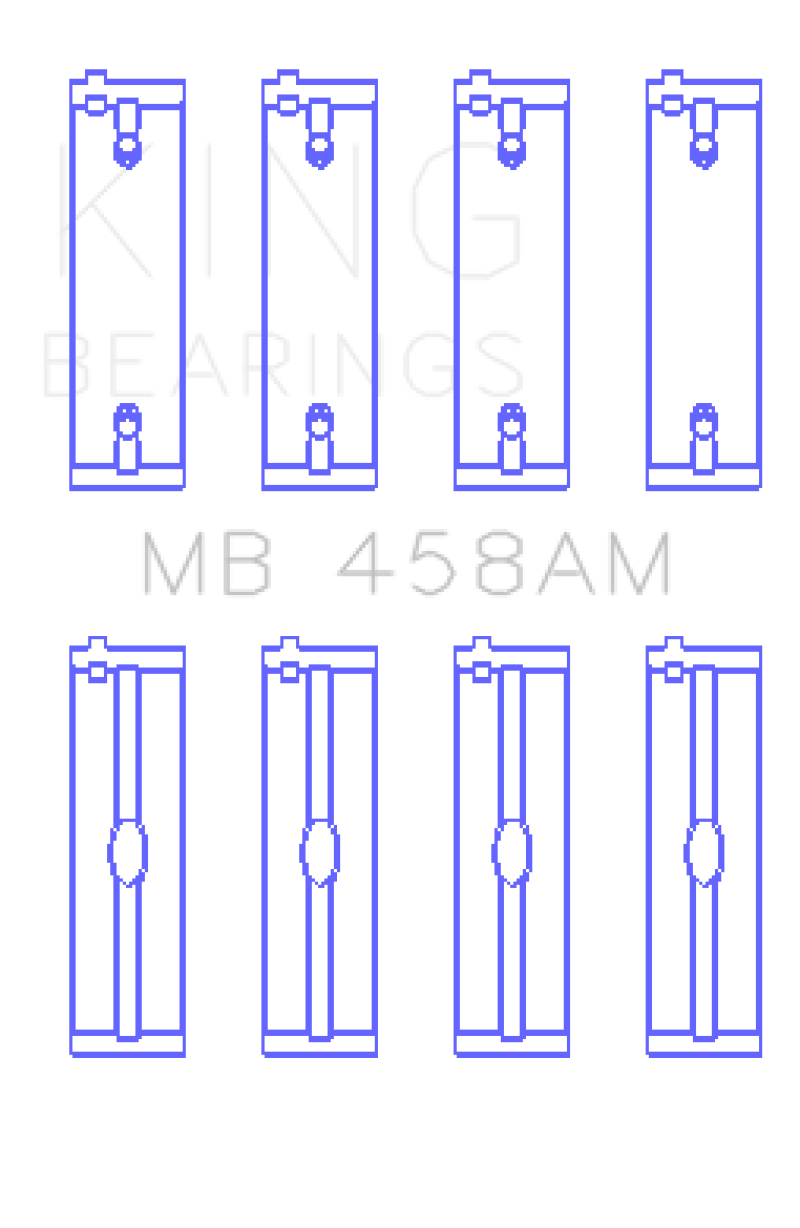 King Engine Bearings Mitsubishi 181CI 3.0L 6G72 V6 (Size 0.5) Main Bearing Set