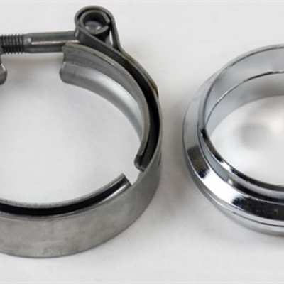 Granatelli 5.0in Flat Flanges w/V-Band Clamp