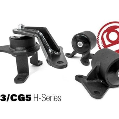 Innovative 98-02 Accord H-Series Black Steel Mounts 95A Bushings