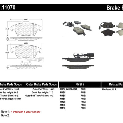StopTech Performance 06-10 Audi A3 / 08-10 Audi TT / 06-09 VW GTI / 05-10 Jetta Front Brake Pads