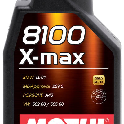 Motul 1L Synthetic Engine Oil 8100 0W40 X-MAX - Porsche A40