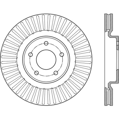 StopTech 13-15 Nissan Pathfinder Slotted Front Left Rotor