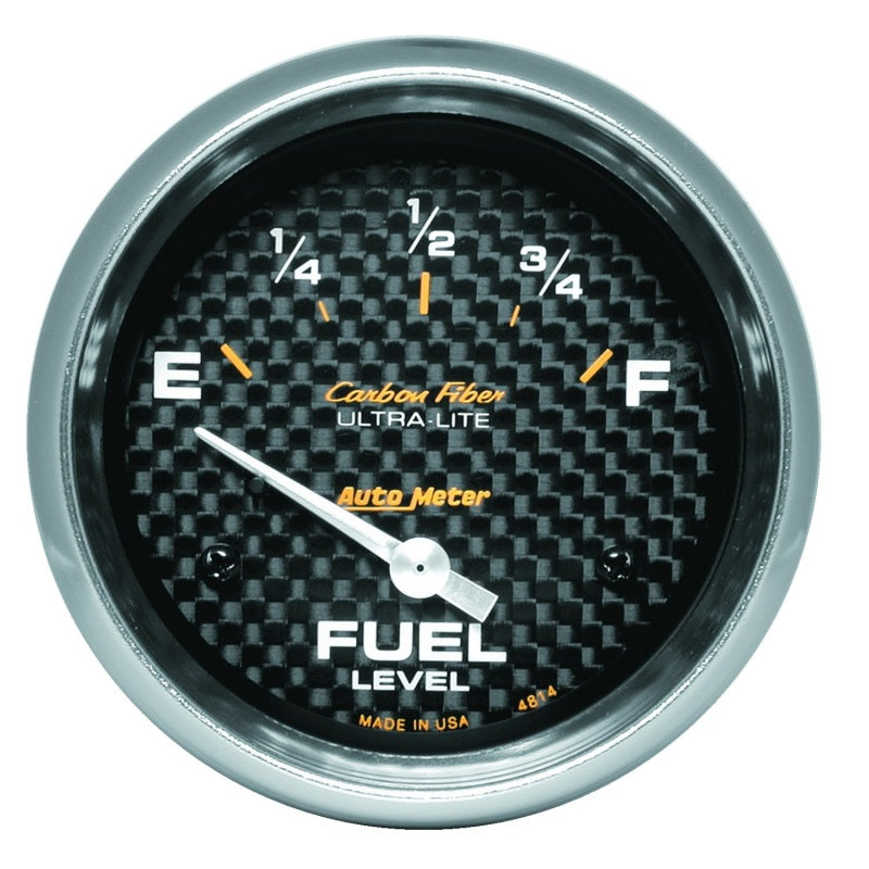 Autometer AP 65+ GM 2-5/8in Fuel Level Carbon Fiber Electric Gauge Pod