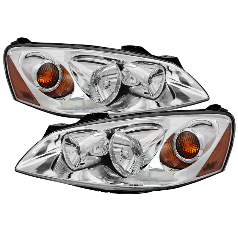 xTune Pontiac G6 05-10 (09-10 Fit w/Amber Turn Signal) Crystal Headlights Chrome HD-JH-PG605-AM-C