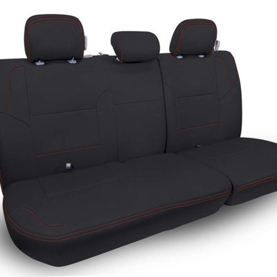 PRP 12-15 Toyota Tacoma Rear Bench Cover Double Cab - Black with Red Stitching