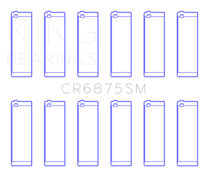 King Engine Bearings Mercedes Benz OM 642 Sputter Replacement Connecting Rod Bearing - Size +0.25mm