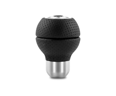 Momo Race Shift Knob - Black Airleather, Aluminum Insert