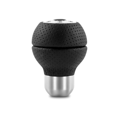 Momo Race Shift Knob - Black Airleather, Aluminum Insert