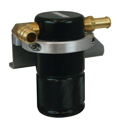 Moroso 10-14 Volkswagen Golf/Jetta 2.0T Air/Oil Separator Catch Can - Billet Aluminum - Black Finish
