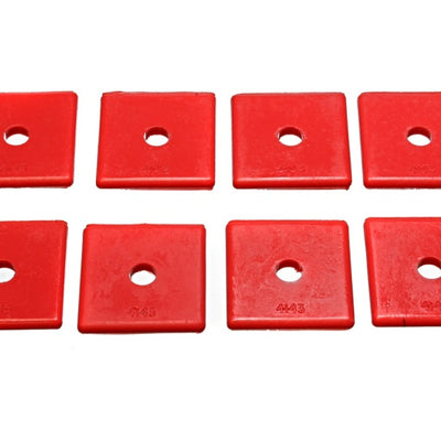 Energy Suspension Pad - Med - 2in SQ x 7/16in ID x 1/4in H - Red