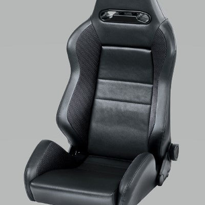 Recaro Speed Seat - Black Vinyl/Saturn Black/Black AM Vinyl w/Silver Logo