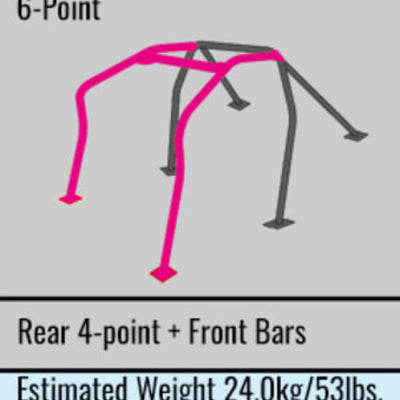 Cusco Chrmly 8P Through Dash Roll Cage 93-98 Toyota Supra (S/O / No Cancel)