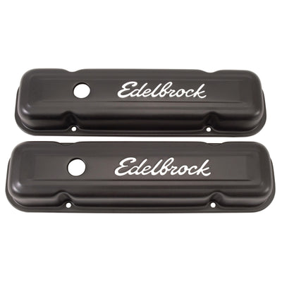 Edelbrock Valve Cover Signature Series Pontiac 1962-1979 301-455 CI V8 Low Black