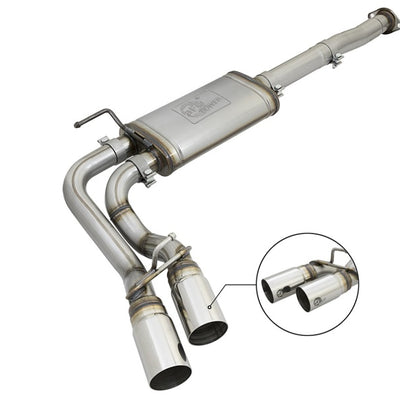 aFe Power Rebel Series 3in SS Cat-Back Exhaust w/ Polished Tips 2005-2015 Toyota Tacoma V6-4.0L