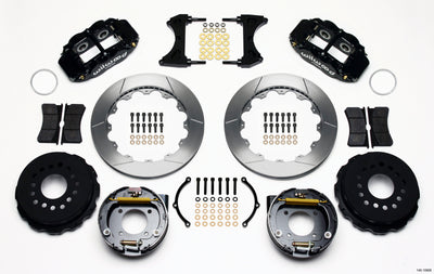 Wilwood Narrow Superlite 4R Rear P-Brk Kit 12.88in Chevy 12 Bolt w/ C-Clips Staggered mt