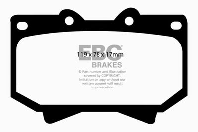 EBC 98-07 Lexus LX470 4.7 Bluestuff Front Brake Pads